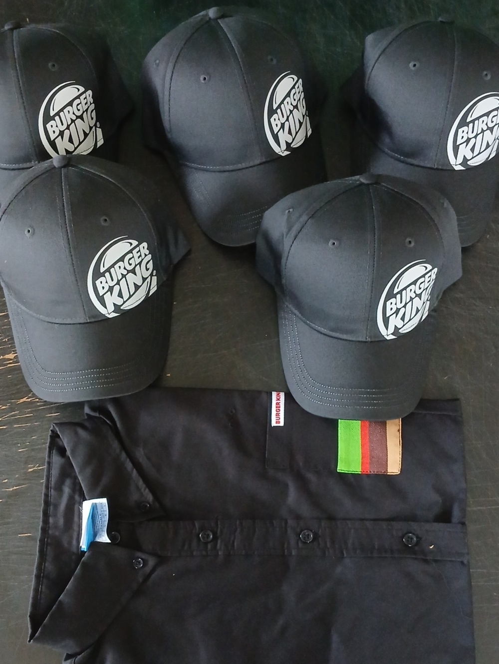 Burger King Black Logo Adjustable Cap & Shirt (US S) Set